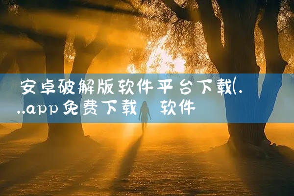 安卓破解版软件平台下载