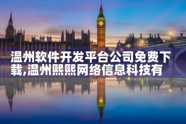 温州软件开发平台公司免费下载