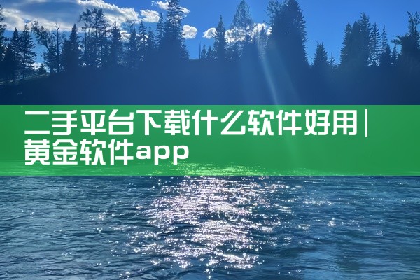 二手平台下载什么软件好用